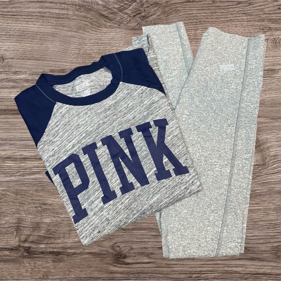 Victoria’s Secret PINK Bundle Ragland Tee Seamless Leggings Size XS - Picture 9 of 9